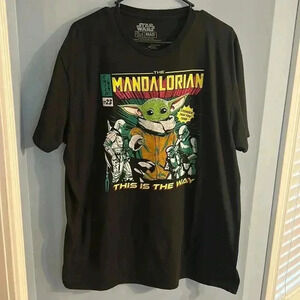 Men’s XL MAD Engine Star Wars the Mandalorian shirt this is the way Baby Yoda